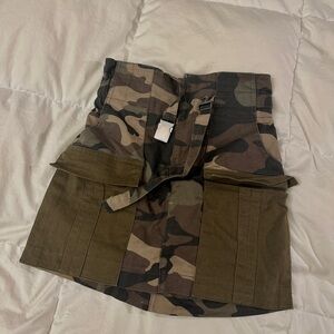 Vintage Bershka Camo Print Mini Skirt